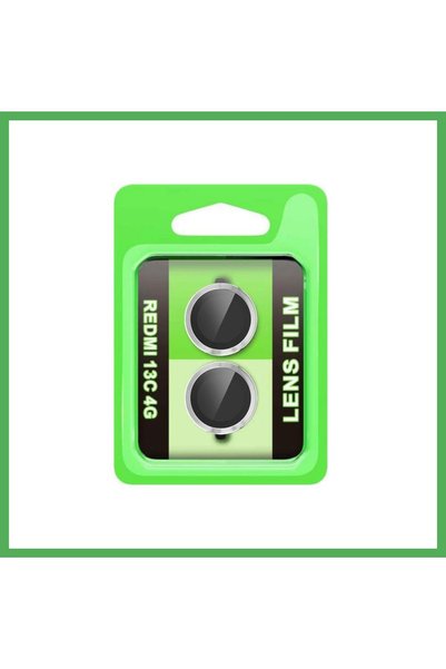 Nur store Çanta Redmi 13C Compatible Raze Metal Camera Lens - Silver Bezoss