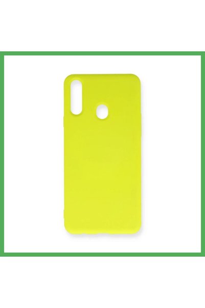 Nur store Çanta Samsung Galaxy A20S Compatible Case Nano Velvet Silicone - Ye...