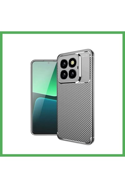 Nur store Çanta Mi 14t Pro Compatible Case Auto Focus Carbon Cover - Gray Bezoss