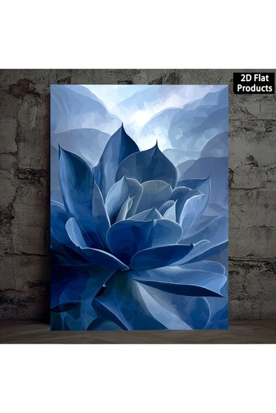 Generic Brand 1pc Blue Succulent Plant Large Leaves Sharp Canvas Wall Art Pri...
