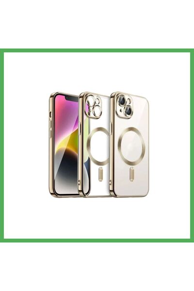 Nur store Çanta غطاء كروس مغناطيسي آمن متوافق مع آيفون 15 - ذهبي BEZOSS