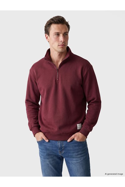 LC Waikiki Esvab • Modern & Distinctive Stand Collar Men's Sweatshirt