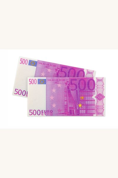 Comerivo Servetele Imprimate 33x33cm, 3 Straturi, Design 500 Euro, Set 10 Bucati