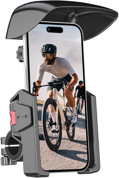 KASTWAVE Bike Motorcycle Phone Holder, Handlebar Mount with Security Lock, Ad...