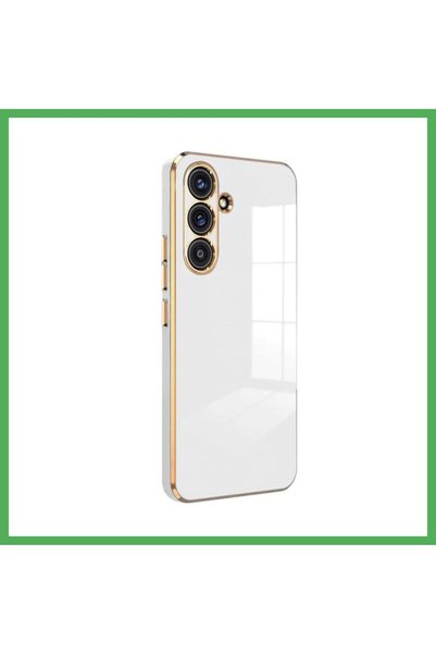 Nur store Çanta غطاء سيليكون فوليت متوافق مع سامسونج جالاكسي S25 - أبيض BEZOSS