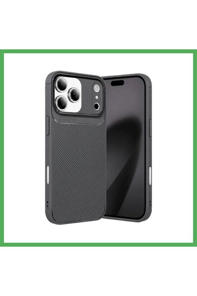 Nur store Çanta iPhone 17 Pro Max Compatible Auto Focus Carbon Cover - Gray B...