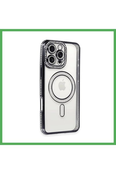 Nur store Çanta iPhone 16 Pro Max Compatible Case Joke Simli Magneticsafe Cas...