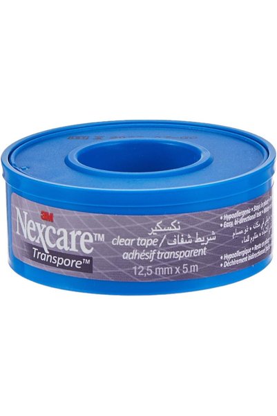 Nexcare شريط ترانسبور الشفاف المرن 12.5 مم × 5 متر، 1 رول/عبوة |   شريط ضمادا...