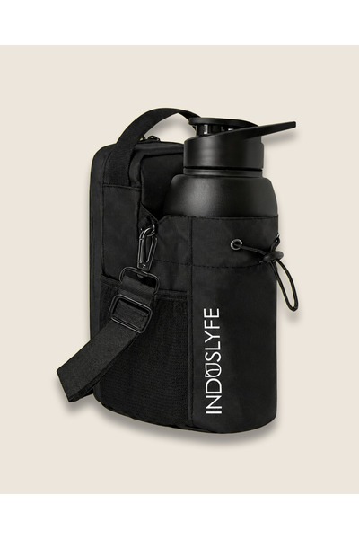 Induslyfe Magnetic Gym Bag with Water Bottle Holder, Crossbody Sling Pouch fo...