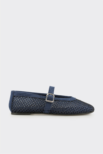 Elle Shoes Lacivert Kadın Günlük Babet Ayakkabı
