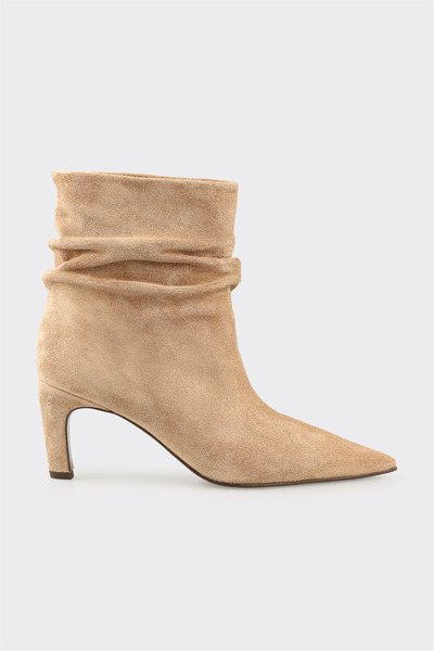 Elle Shoes Naturel Deri Kadın Klasik Bot