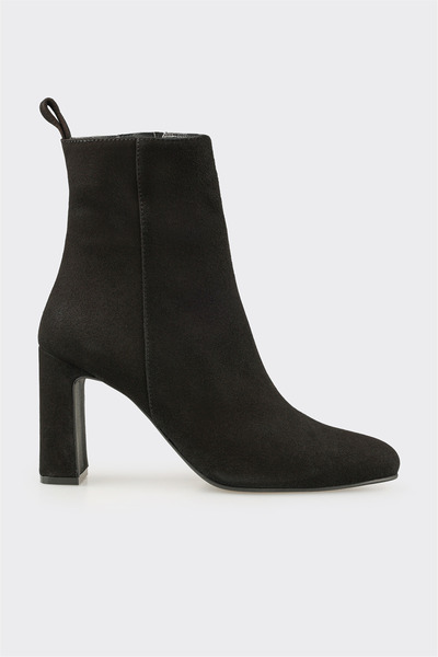 Elle Shoes Siyah Deri Kadın Klasik Bot