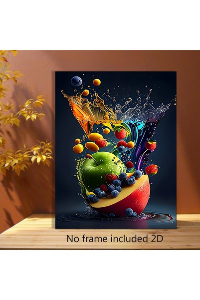 Generic Brand 1pc Fruit Splash Youngsters Farmhouse Hotel Canvas Wall Art Pri...