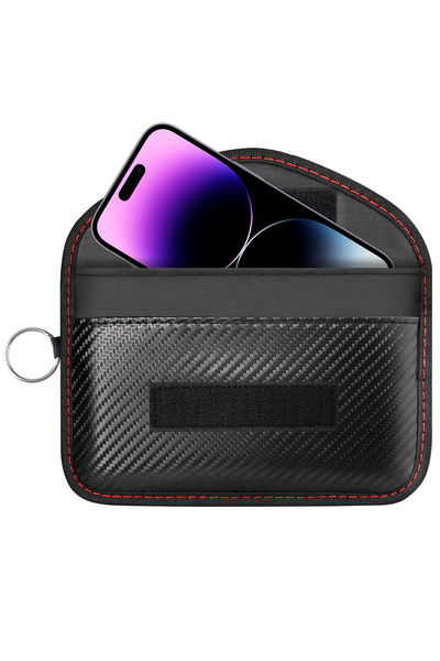 Choice black Blocking Faraday Bag For Car Key Protector Car RFID Signal Block...