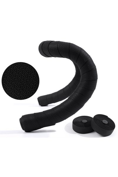 BUCKLOS BLACK Non-Slip Bike Handlebar Tape Racing Gravel Cycling Bar Wrap Dur...