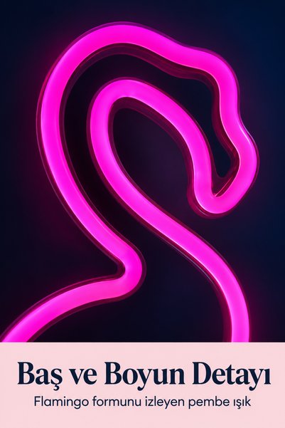 Clevora Flamingo LED Lamba USB Kablolu Beyaz Gövdeli