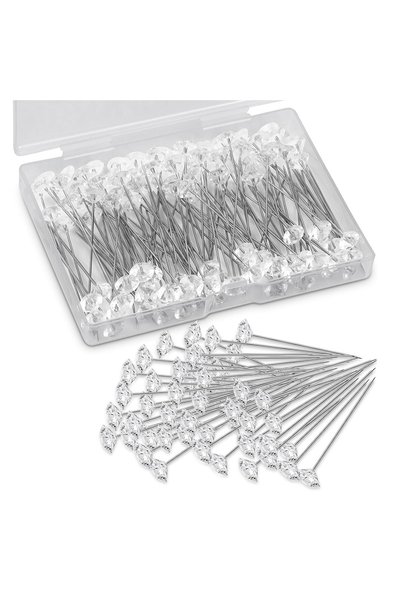 Choice 100pcs 50/100/200pcs Diamond Rhinestones Head Positioning Needles Stit...
