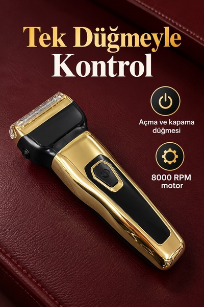Clevora Kablosuz Tıraş Makinesi Paslanmaz Çelik Bıçaklı Set
