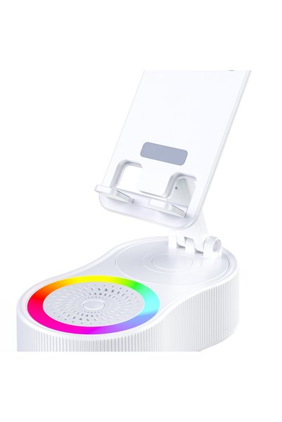 Bluejw 5-in-1 Mini Portable DC Powered BT5.3 RGB Colorful Lights 360 Rotating...