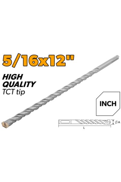 TOLSEN رؤوس مثقاب SDS-plus مقاس 5/16 × 12 بوصة برأس TCT