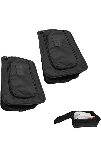 Generic 2PCS Travel Shoe Bags: Foldable, Waterproof Shoe Organizers with Zipp...