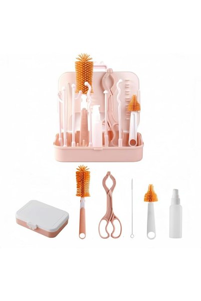 Generic 6 in 1 Baby Bottle Brush Cleaning Kit, Silicone Bottle and Teat Clean...