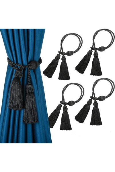 Generic Curtain Tiebacks with Tassel,Modern Rope Window Curtain Ties Backs fo...