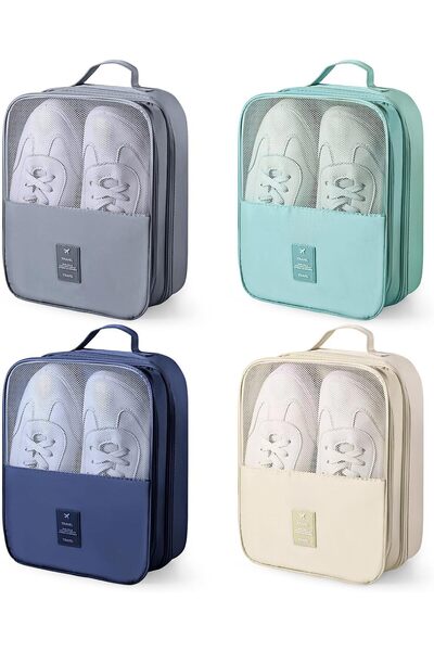 Generic 4 Pcs Shoe Bags for Travel Holds 3 Pair of Shoes Portable Shoe Storag...