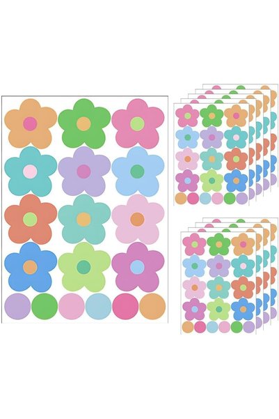 Generic Floral Wall Decals for Home Decor, 10 Sheets Self Adhesive Flower Sti...