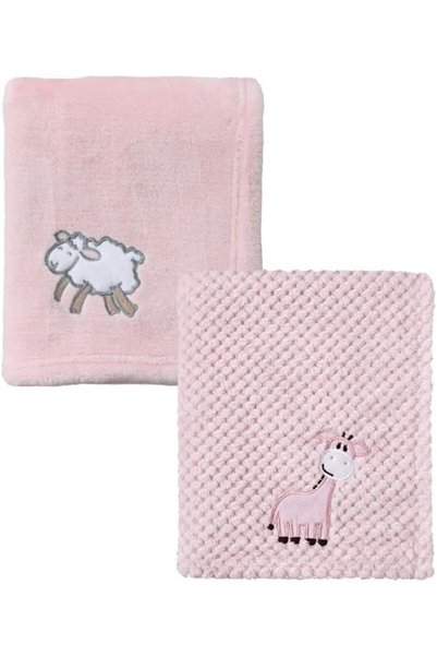 Generic 2Pcs 75cmX100cm Cute Cozy Fluffy Warm Baby Blankets for Infants Toddl...