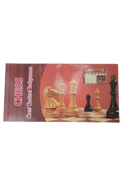 Generic 3-in-1 Wooden Chess Game