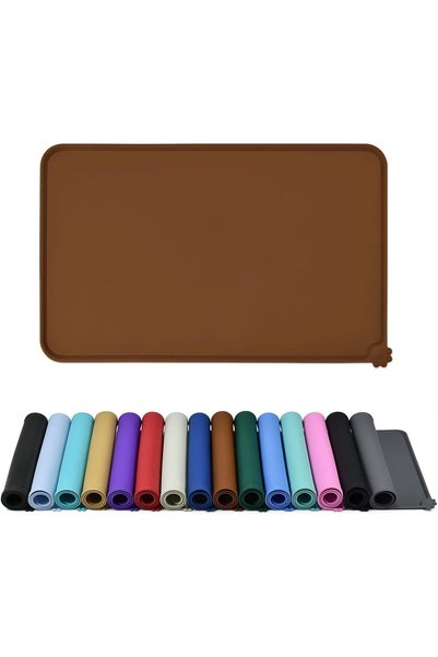 Generic Premium Silicone Pet Feeding Mat with High Raised Edges, Non-Slip, Ea...
