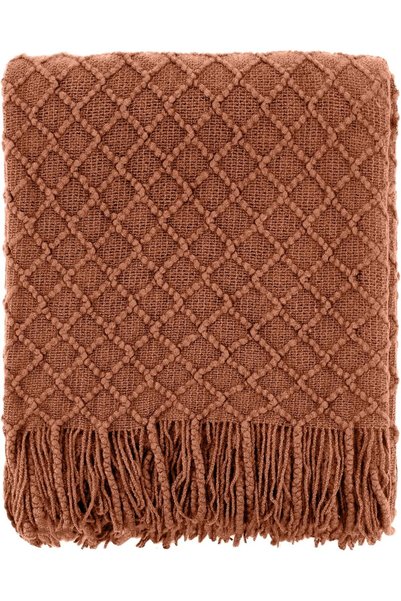 Generic Farmhouse Boho Knitted Throw Blanket for Couch Sofa Chair Bed Home De...