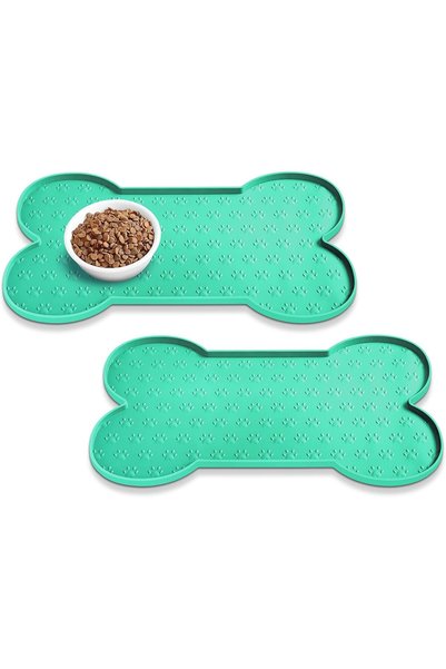 Generic Dog Food Mat Anti-Slip Silicone Dog Bowl Mat Thicker Pet Placemat Wat...