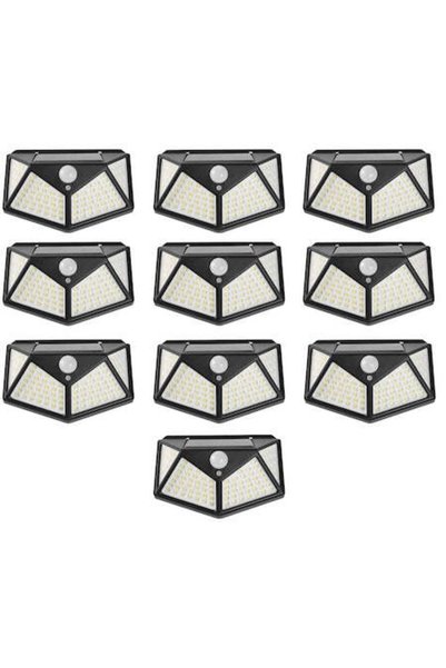 DealsReall Σετ 10 ηλιακών λαμπτήρων, 100 LED