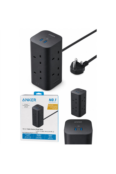 Anker شريط طاقة متعدد الأجهزة 12 في 1 – 20 واط USB-C