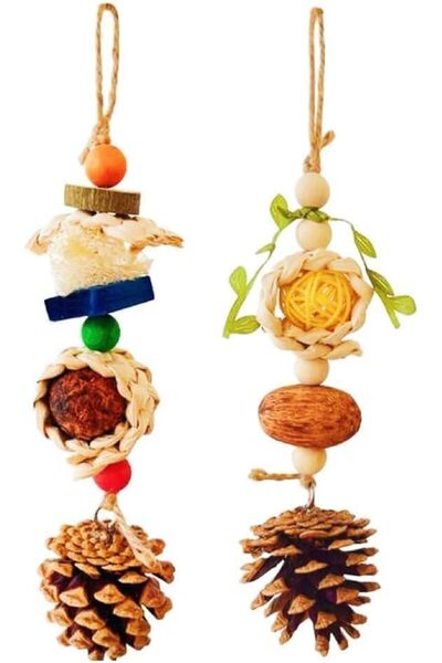 Generic Parrot Toys, 27x5cm Parrot Toy, Bird Chewing Foraging Toy with Natura...