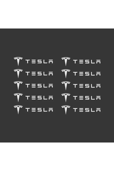 TESLA قطعتان من ملصقات الزينة المعدنية ثلاثية الأبعاد للسيارة، شارات لتزيين ا...