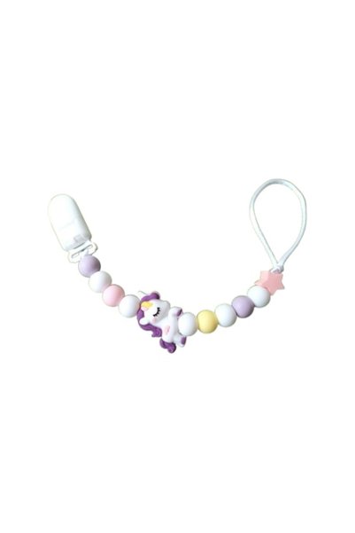 Baby Hippo Lantisor pentru suzeta sau jucarie, Unicorn little star, silicon, ...