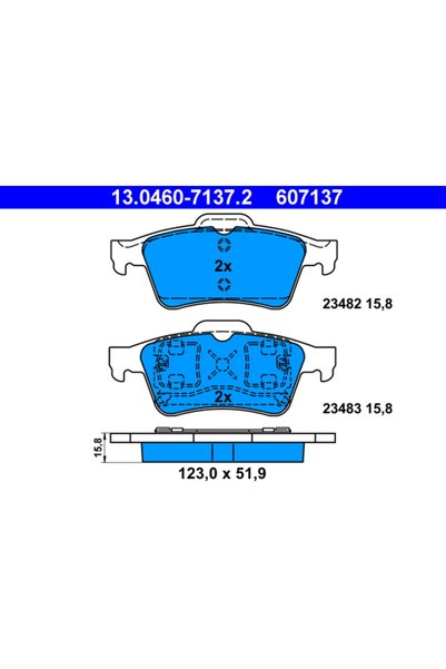 Ate Set placute frana,frana disc 13.0460-7137.2