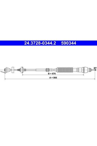 Ate Καλώδιο συμπλέκτη 24.3728-0344.2