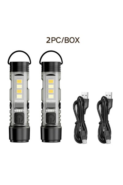 Choice 2Pcs Outdoor strong light LED flashlight mini portable keychain light ...