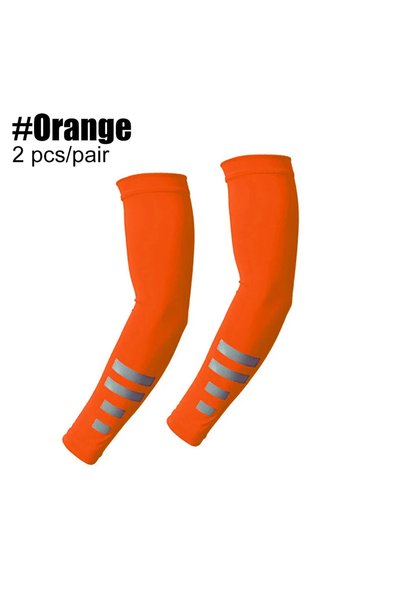 Choice Orange 1Pair UV Sun Protection Arm Sleeves for Men Women Reflective Co...