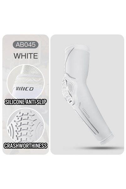 Choice M 1 piece-white 1 PCS Elastic Basketball Elbow and Arm Protectors Fitn...
