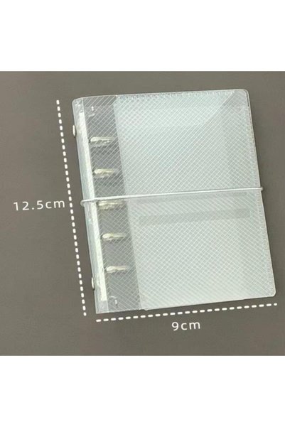Choice M5 White Three Fold PP Loose Notebook M5 A6 Diagonal PP Cover Mini Por...