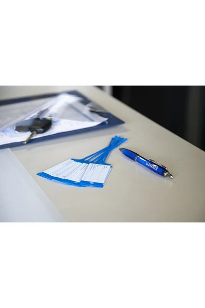 BERNER Breloc cu eticheta pentru Chei, culoare Rosu * Set 100 buc * 032281, s...