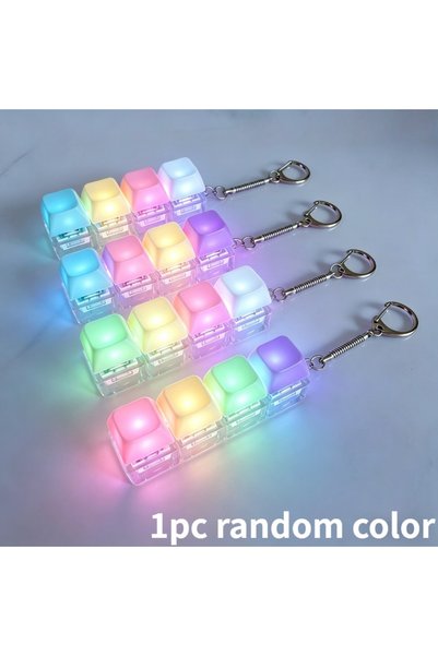 Choice 1pc A-LED 1/2PCS LED Macaron Keyboard Fidget Toys, with LED Light Keyc...
