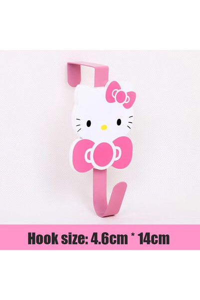 Miniso Kitty-B Cute Over Door Hook No Drill Punch Free Hanging Hanger Heavy S...