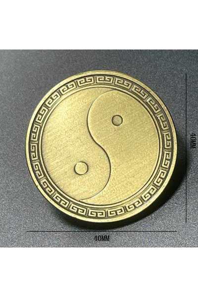 Choice Tai Chi Coin Antique Dragon Phoenix Tai Chi Lucky Challenge Coin Perfe...