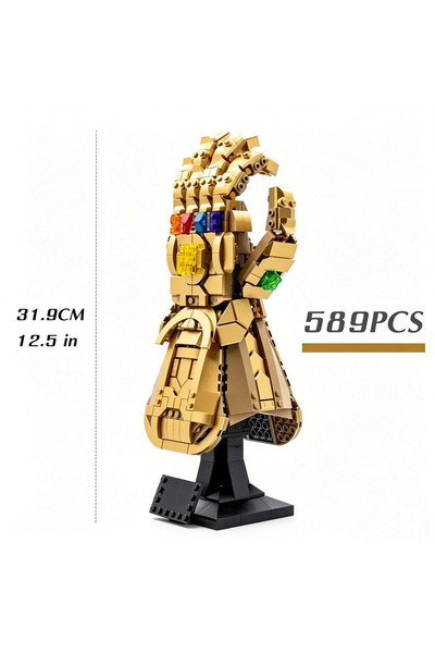 Choice NO BOX 589PCS-A MOC Infinity Stone Gloves 589PCS Assembled Home Decora...
